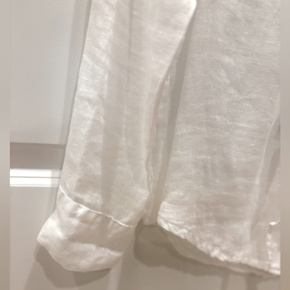 White Ruffled Women's Button Up - image 3